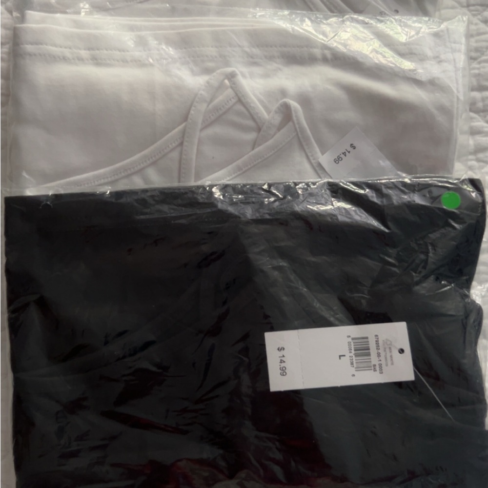 GAP Classic White/Black Tank Top- Set of 3